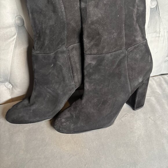 Sam Edelman Black Suede Knee High Block Heel Boots – Women’s Size 9.5 - Picture 4 of 10